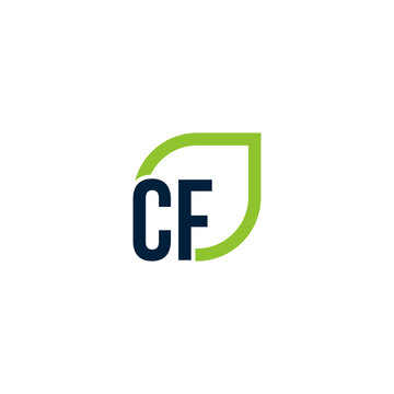 Initial CF logo grows vector, develops, natural, organic, simple, financial logo suitable for your company.
