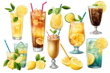 cocktail , lemonades and iced coffeenew design