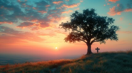 Fototapeta premium Solitude in Silhouette, generative ai