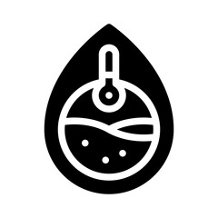 thermometer glyph icon