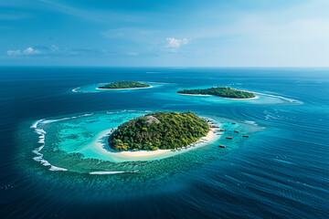 tropical islands in the ocean