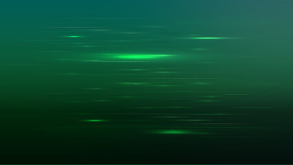 Submerged glow: ethereal green light streaks floating in a deep oceanic abyss, creating a mysterious and tranquil underwater scene.