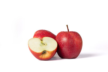 two apples isolated on white