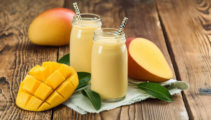 
Healthy mango fruit smoothies.