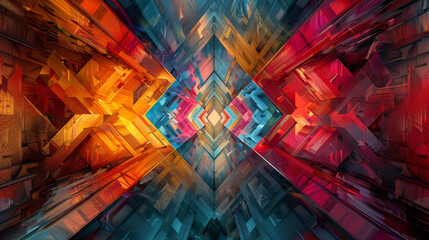 Explore the symmetry of geometric shape abstracts.
