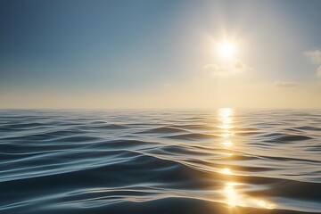 Obraz premium Calm sea background reflected in sunlight. Generative ai.