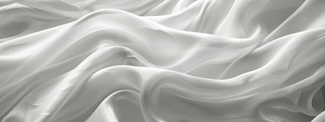 Obraz premium A close-up view of flowing white fabric with intricate details.