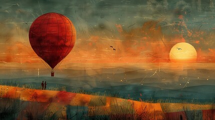 Obraz premium Adventure in the Skies, generative ai