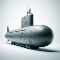  submarine on white background