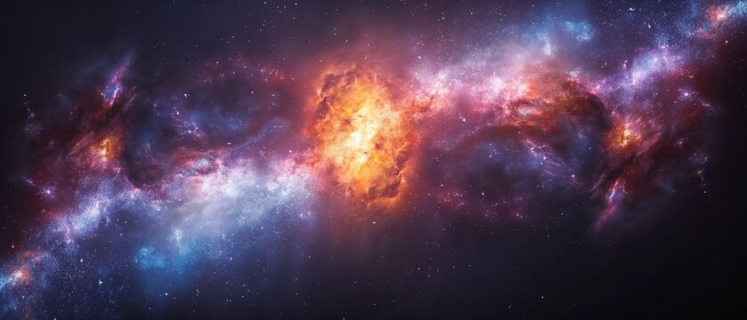 An abstract nebular and deep space concept, suitable for use as a background, wallpaper, or wall art.