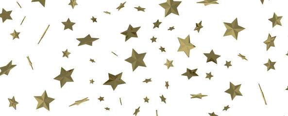 Fototapeta premium Cascading Christmas Constellations: Brilliant 3D Illustration Showcasing Falling Festive Star Patterns