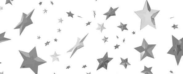 XMAS silver stars -