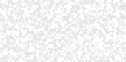 Vector geometric seamless technology gray and white triangle background. Abstract digital grid light pattern white Polygon Mosaic triangle Background, business and corporate background.