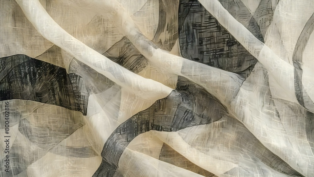 Poster white linen fabric with rough texture natural abstract pattern for closeup . concept textures, white