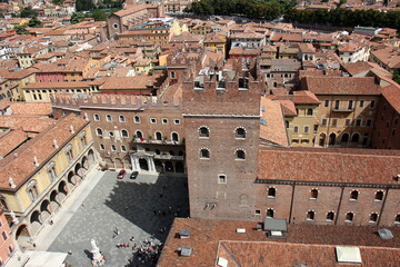 Naklejka premium Verona Italy 09/03/2023. Red tiled roofs in the city of Verona.