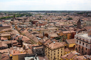 Verona Italy 09/03/2023. Red tiled roofs in the city of Verona.