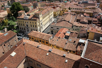 Verona Italy 09/03/2023. Red tiled roofs in the city of Verona.