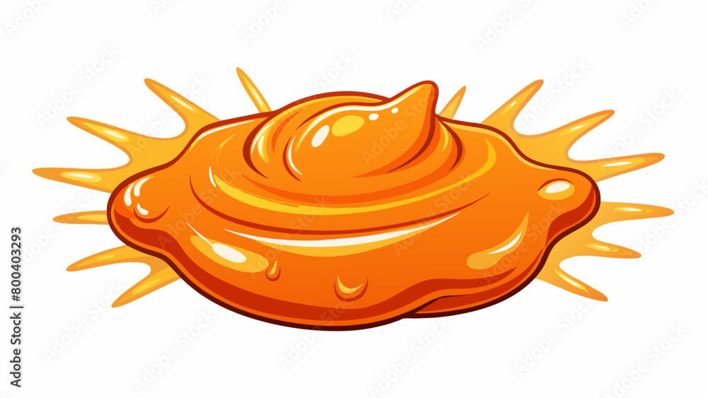 Poster a bright orange sauce with a glossy sheen so hot that it almost seems to radiate heat. its tangy nos