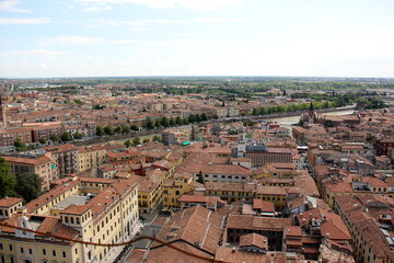 Verona Italy 09/03/2023. Red tiled roofs in the city of Verona.