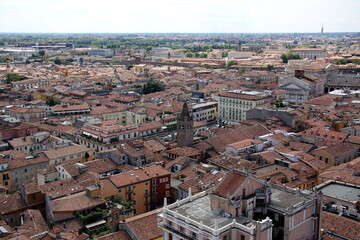 Verona Italy 09/03/2023. Red tiled roofs in the city of Verona.