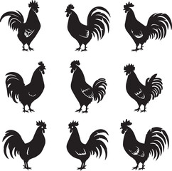 set of roosters