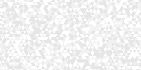 Vector geometric seamless technology gray and white triangle background. Abstract digital grid light pattern white Polygon Mosaic triangle Background, business and corporate background.