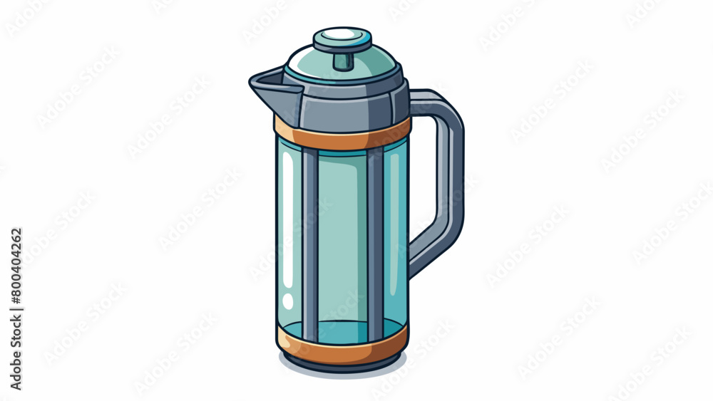 Poster a glasslined thermos designed for the refined tea drinker. it has a delicate design with a curved ha