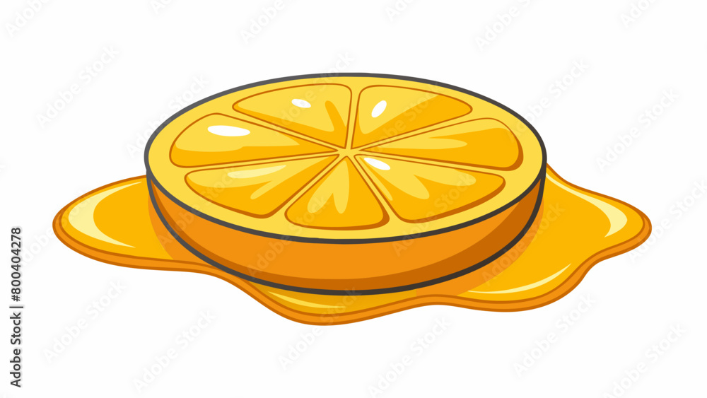 Poster A golden liquid with a delicate and refreshing citrus scent. It has a thin consistency similar to honey and a bright zesty flavor that dances on your. Cartoon Vector.