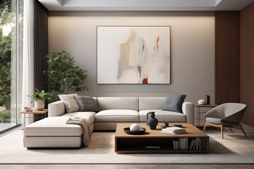 Fototapeta premium Modern Contemporary living room interior.