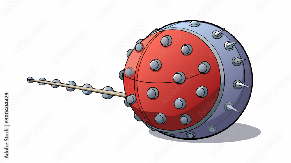 Poster A heavy solid ball with an indentation on one side for gripping. Its smooth texture allows it to glide easily down a narrow welloiled lane taking aim. Cartoon Vector.