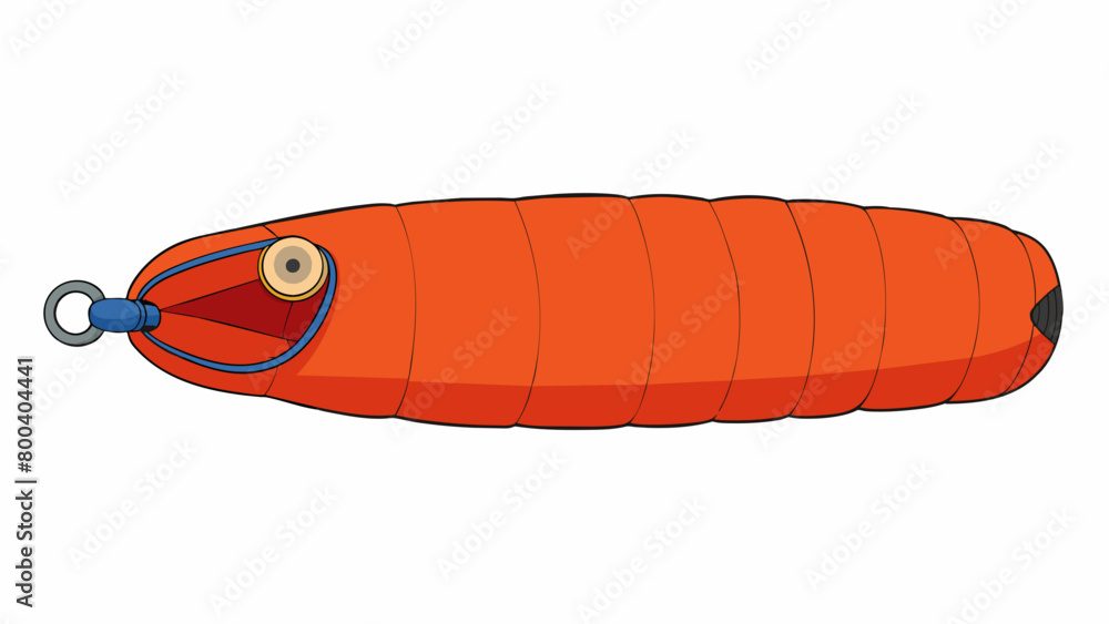 Poster A heavyduty coldweather sleeping bag with a tapered shape and a windproof shell. Its large zipper pulltabs make it easy to open and close even with. Cartoon Vector.