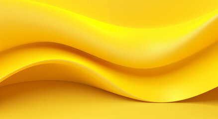 Vibrant yellow waves create a dynamic abstract gradient Bright sunny yellow dynamic abstract background
