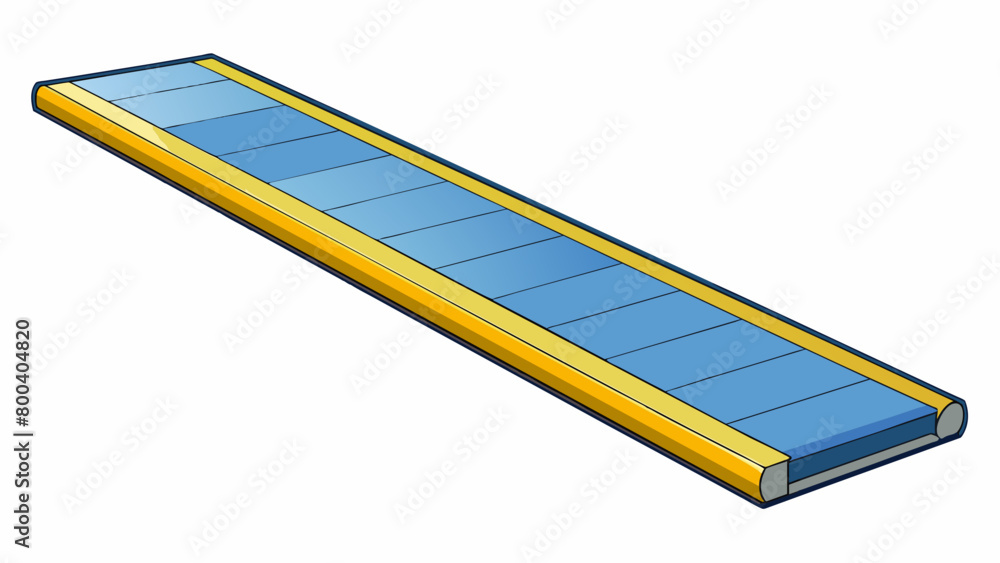 Poster a long narrow mat made of foam and covered in a smooth vinyl material ideal for perfecting balance b