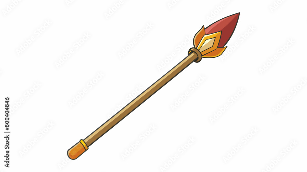 Poster A long thin stick with a sharp pointed end used for moving and shifting burning logs in a fireplace or campfire. It is typically made of metal or. Cartoon Vector.
