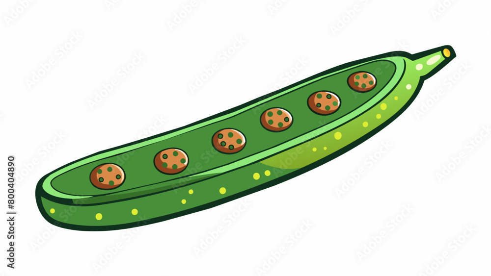 Poster a long thin fruit with a dark green exterior and a soft jellylike interior filled with seeds. its re