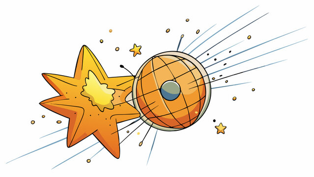 A lone star tens of times larger than our sun reaches the end of its life cycle and implodes in a fiery blast. The resulting supernova leaves behind a. Cartoon Vector.