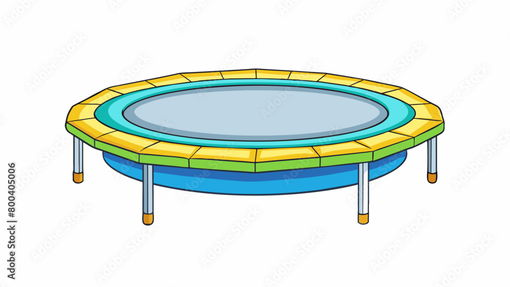 Aufkleber a mini trampoline with a compact design perfect for indoor use. the frame is made of lightweight met