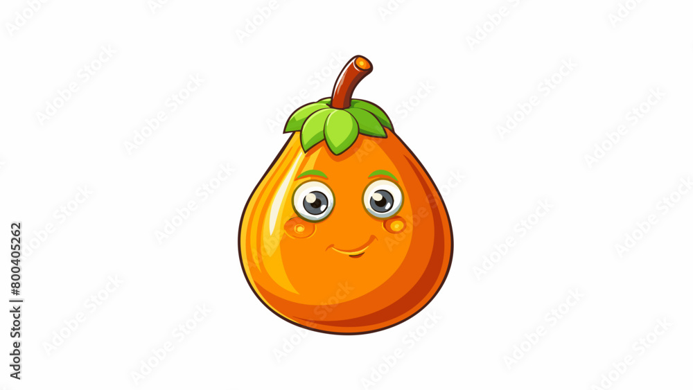 Poster a pearshaped tomato slightly larger than a plum with a vibrant orange color that offers a sweet citr