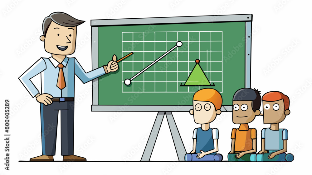 Aufkleber a person standing in front of a whiteboard confidently presenting and explaining a mathematical proo