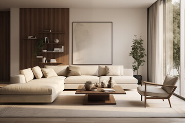 Modern Contemporary living room interior.