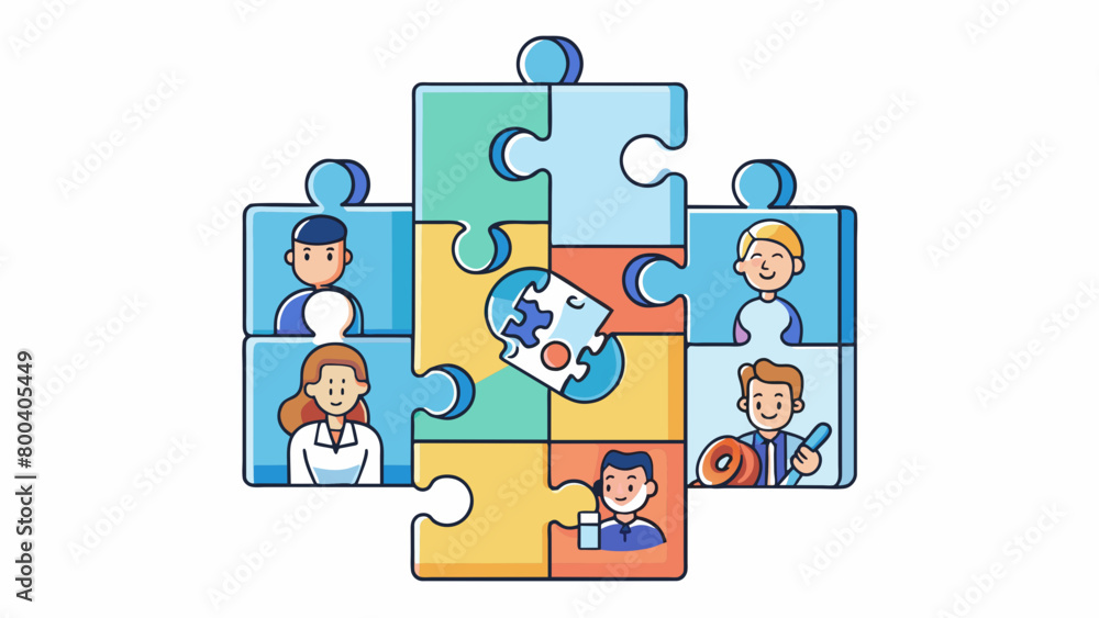 Poster a puzzle with various pieces coming together to form a picture indicating the psychologists ability 