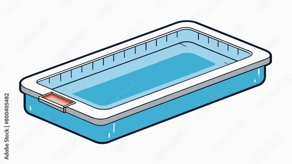 Poster A rectangularshaped device made of clear plastic with a small opening at the top for collecting rainwater and a scale on the side to measure the. Cartoon Vector.