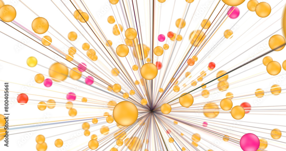 Poster Falling cyber particles. Big data stream. 3d