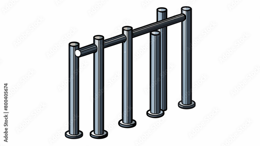 Poster a set of sleek black bars made from lightweight aluminum designed for calisthenics and bodyweight ex