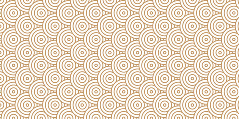 Overlapping Pattern Minimal diamond geometric waves spiral and abstract circle wave line. yellow and wood color seamless tile stripe geometric create retro square line backdrop pattern background.