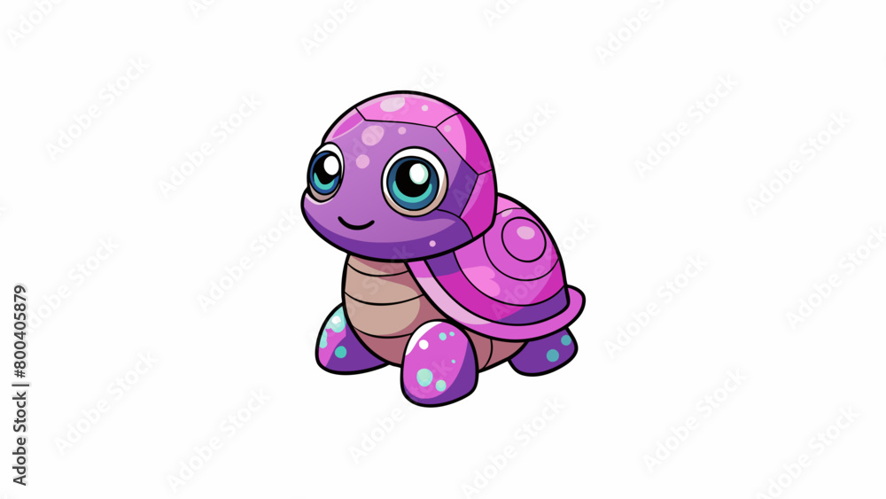 Poster a small colorful figurine made out of shiny plastic with a turtleshaped body and a head that bobbles