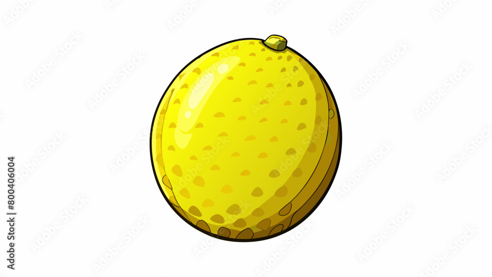 Poster A small ovalshaped fruit with a bright yellow skin and a slightly bumpy texture. When open it reveals juicy segmented with a tart and refreshing. Cartoon Vector.