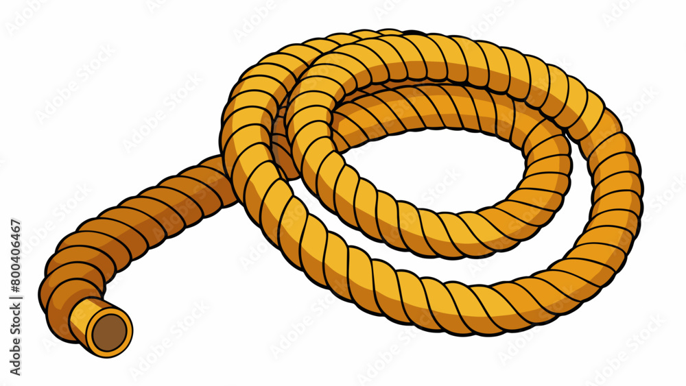Poster a thick coiled rope made of rubber with a bouncy and elastic feel. its unique material and construct