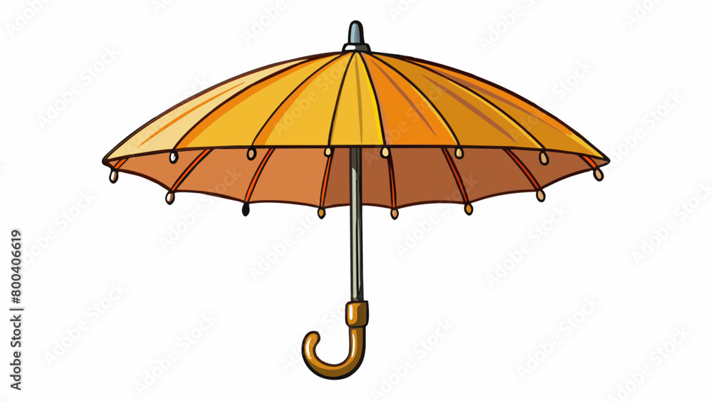Poster A unique inverted umbrella design with the handle and spokes at the top and the canopy hanging down below. This prevents the umbrella from dripping on. Cartoon Vector.
