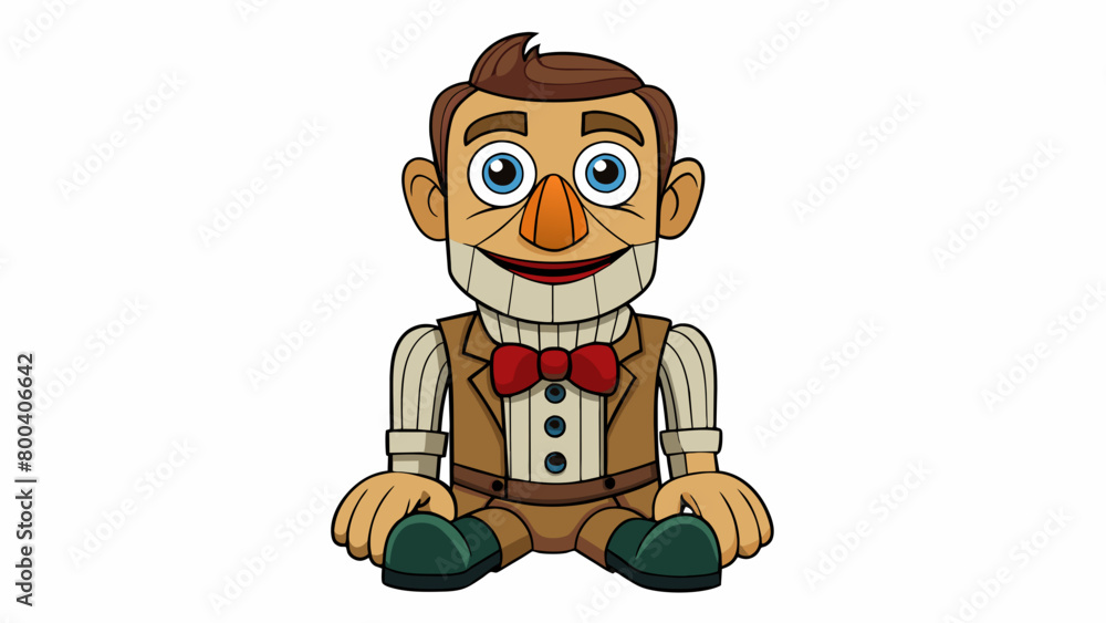 Aufkleber a ventriloquist dummy is a humanoid puppet made of wood or cloth with a movable mouth and eyes contr